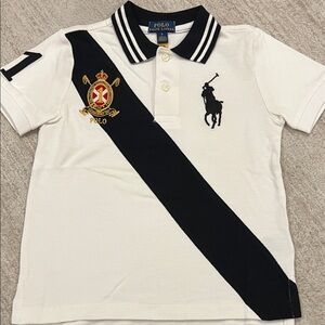 Polo by Ralph Lauren Kids White and Navy Polo Shirt